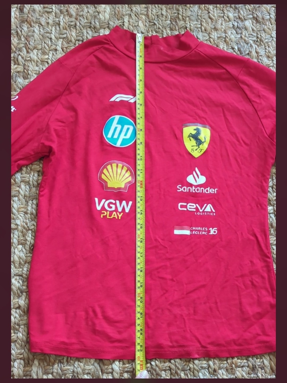 Scuderia Ferrari Charles Leclerc 16 F1 Racing Shirt - Men's L, Fits Smaller - Picture 4 of 6